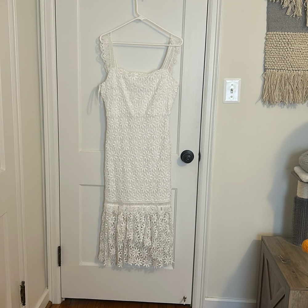 White Eyelet Dress. Never worn.